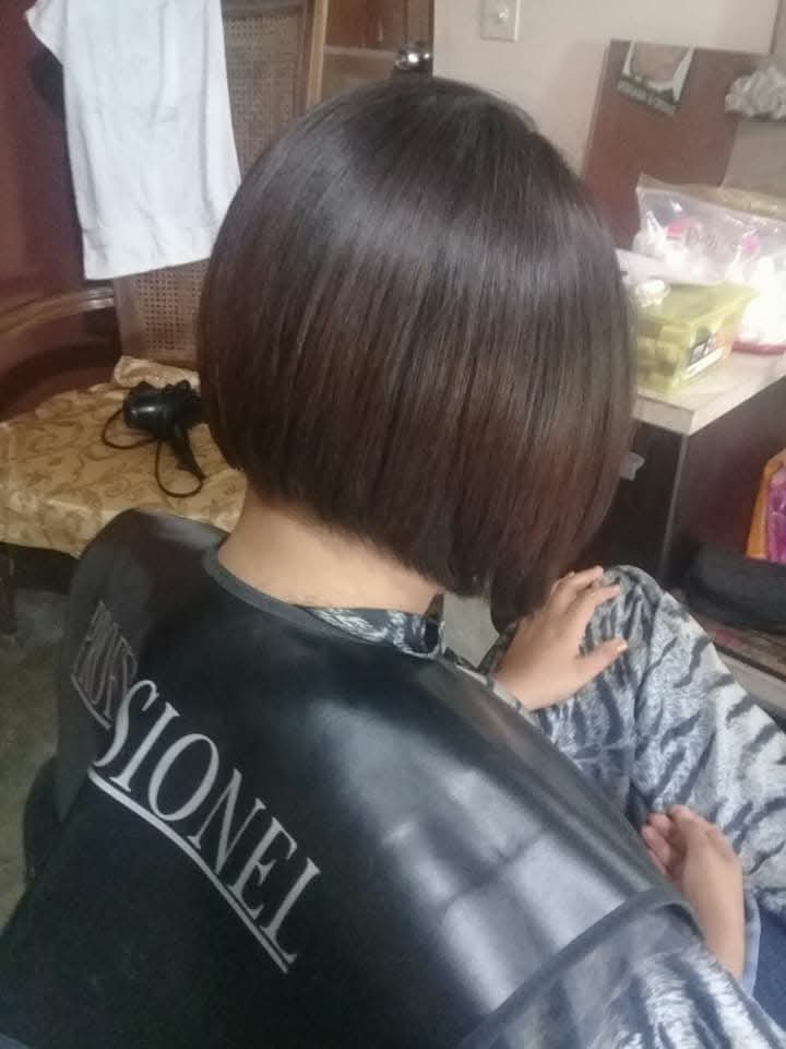 Corte bob pulido realizado en UNICORTE